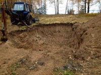 Fundament s cokolem. Sokol'skoe.